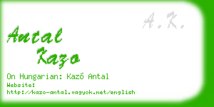 antal kazo business card